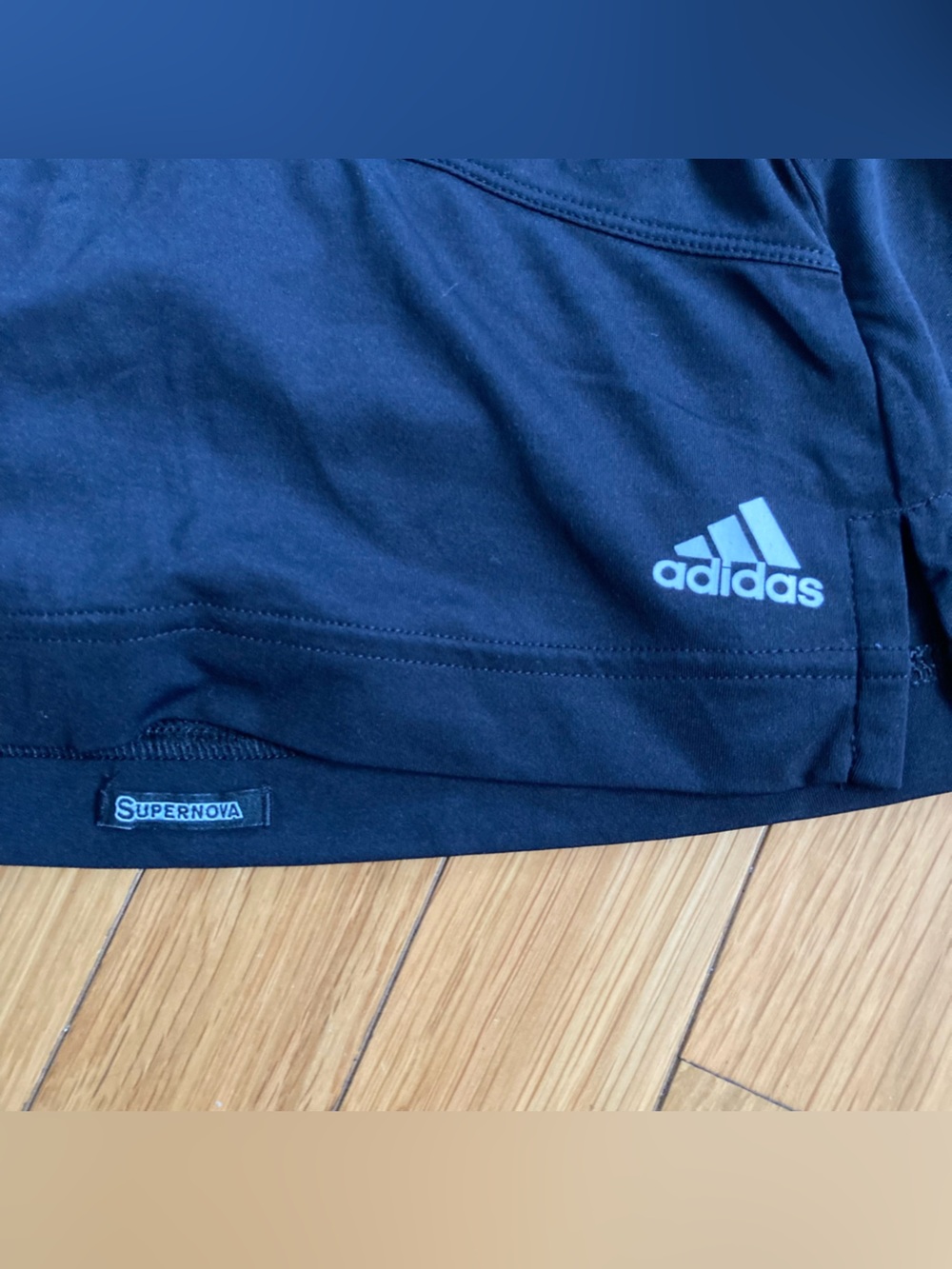Adidas Supernova Running Tennis Skort Skirt Built-In Shorts Black 3 Stripes - Picture 2 of 8